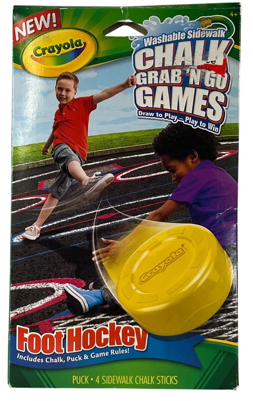 Crayola Grab N Go Foot Hockey Sidewalk Chalk Game
